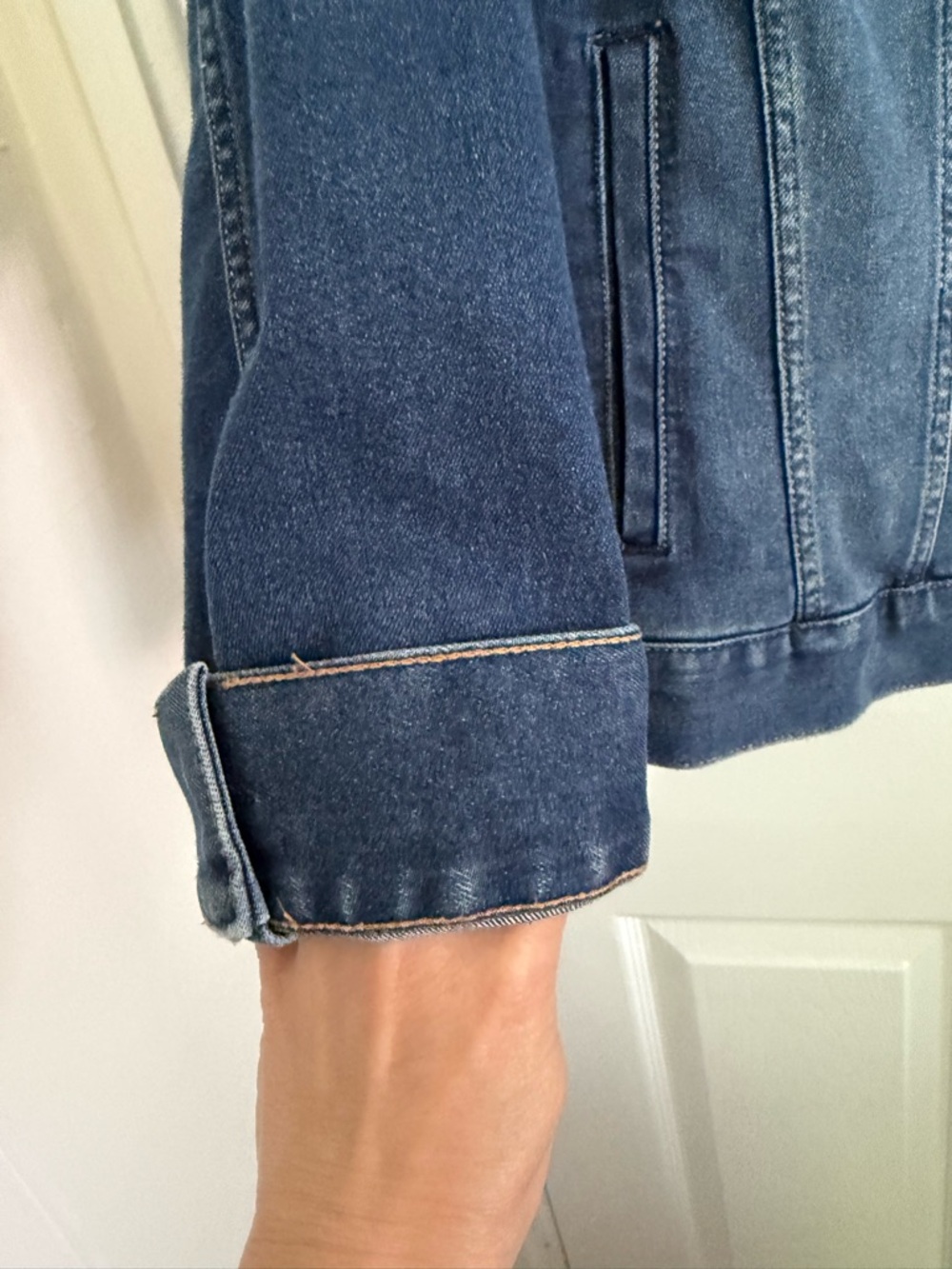 Lane Bryant Super Stretchy Blue Denim Jacket - Like New - 28 - Picture 3 of 14